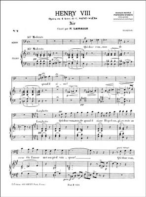 Camille Saint-Saëns: Air - Extrait n° 2 de 'Henry VIII': Gesang mit Klavier