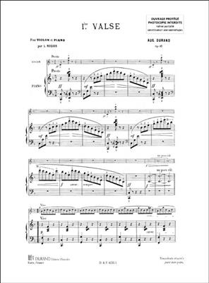 Auguste Durand: Premiere Valse Opus 83 - Pour Hautbois Et Piano: Oboe mit Begleitung