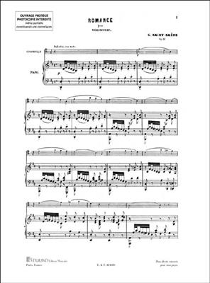 Camille Saint-Saëns: Romance Op 51 Basson-Piano: Fagott mit Begleitung