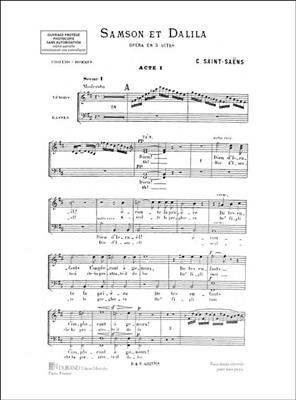 Camille Saint-Saëns: Samson Et Dalila Opera en 3 Actes: Gemischter Chor mit Begleitung