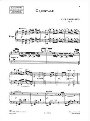 Alphonse Hasselmans: Orientale, Opus 38 - Pour Harpe: Harfe Solo