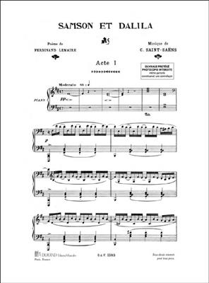 Camille Saint-Saëns: Samson et Dalila: Gesang mit Klavier