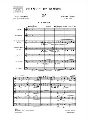 Vincent d'Indy: Chansons Et Danses Op.50 Partitions (Fl-Hb-2: Kammerensemble