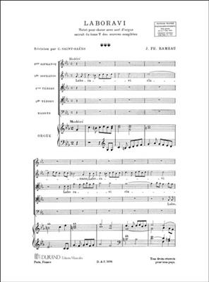 Jean-Philippe Rameau: Laboravi, Motet Pour Choeur Avec Accompagnement: Gemischter Chor mit Klavier/Orgel