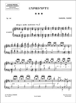 Gabriel Fauré: Impromptu Op. 86: Harfe Solo