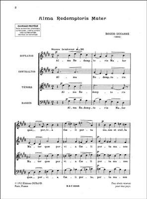 Jean-Jules Roger-Ducasse: 3 Motets N 3 Alma Red...4 Vx Mixtes: Gemischter Chor mit Begleitung
