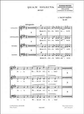 Camille Saint-Saëns: Quam Dilecta Motet: Gemischter Chor mit Begleitung