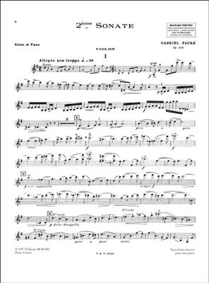 Gabriel Fauré: Sonate N 2 Op 108: Violine mit Begleitung