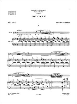 Philippe Gaubert: Sonate A Major: Flöte mit Begleitung