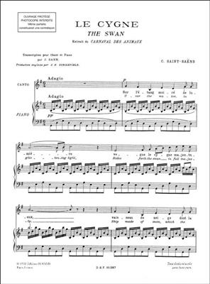 Camille Saint-Saëns: Le Cygne - The Swan: Gesang mit Klavier