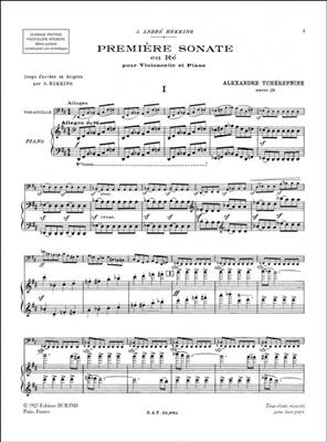 Alexander Tcherepnin: Sonate Opus 29: Cello mit Begleitung