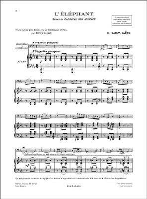 Camille Saint-Saëns: L'elephant transcription par E. Lucas no5: Klarinette mit Begleitung