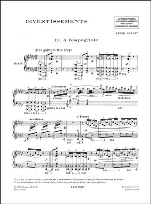 André Caplet: Divertissement à l'Espagnole (n° 2): Harfe Solo