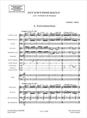 Jacques Ibert: Divertissement: Orchester