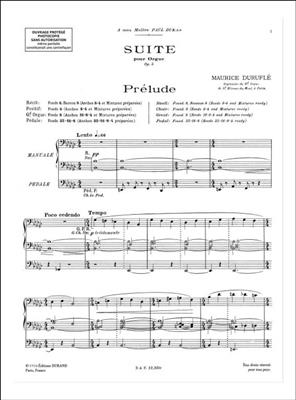 Maurice Duruflé: Suite (Prélude - Sicilienne - Toccata) Op. 5: Orgel