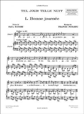 Francis Poulenc: Tel Jour, Telle Nuit: Gesang mit Klavier