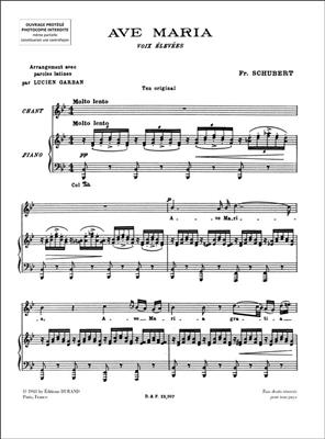 Franz Schubert: Ave Maria: Gesang mit Klavier