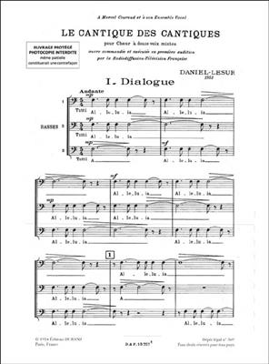 Jean-Yves Daniel-Lesur: Le Cantique Des Cantiques Basse: Männerchor A cappella