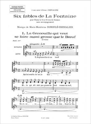 Maurice Duruflé: Fables de la Fontaine pour 2-3 Voix des Femmes: Frauenchor A cappella