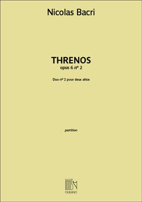 Nicolas Bacri: Threnos opus 6 n° 2: Viola Duett