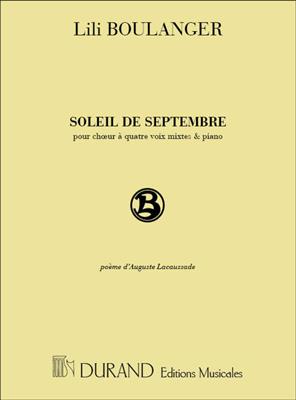 Lili Boulanger: Soleils De Septembre: Gemischter Chor mit Klavier/Orgel