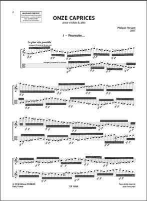 Philippe Hersant: Onze Caprices, Pour Violon & Alto: Streicher Duett