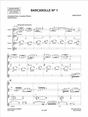 Gabriel Fauré: Barcarolle n°1: Gitarre Trio / Quartett