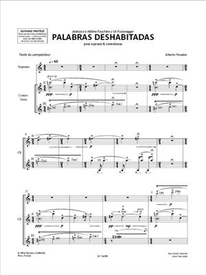 Alberto Posadas: Palabras deshabitadas: Gesang mit sonstiger Begleitung