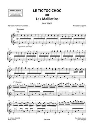 Francois Couperin: Tic-Toc-Choc ou Les Maillotins: Klavier Solo