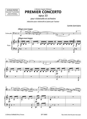 Camille Saint-Saëns: Premier Concerto en la mineur, opus 33: Cello mit Begleitung