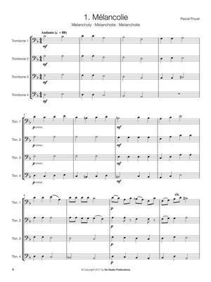 Pascal Proust: 14 Easy Trombone Quartets: Posaune Ensemble