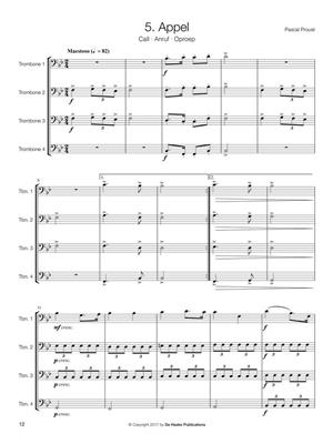 Pascal Proust: 14 Easy Trombone Quartets: Posaune Ensemble