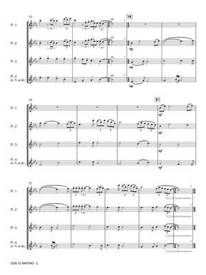 Andrea Bocelli: Con Te Partirò (Time to Say Goodbye): (Arr. Eric J. Hovi): Flöte Ensemble