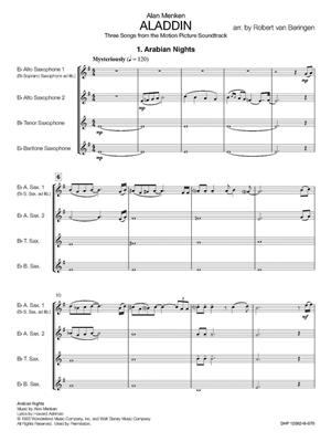 Alan Menken: Aladdin: (Arr. Robert van Beringen): Saxophon Ensemble