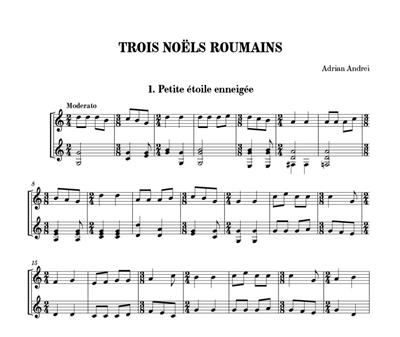 Adrian Andrei: Trois noëls roumains: Gitarre Duett