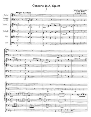 Mauro Giuliani: Concerto for Guitar, Strings and Timpani, opus 30: Orchester mit Solo