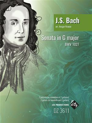 Johann Sebastian Bach: Sonata in G Major BWV 1027: (Arr. Ansgar Krause): Gitarre Trio / Quartett