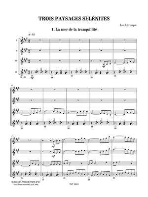 Luc Lévesque: Trois Paysages Sélénites: Gitarre Trio / Quartett