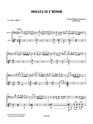 Georg Philipp Telemann: Sonata in F minor: (Arr. Daniel Marx): Gemischtes Duett