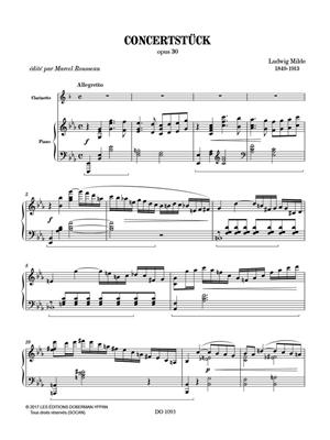 Ludwig Milde: Concertstück: (Arr. Marcel Rousseau): Klarinette mit Begleitung