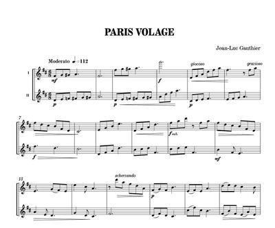 Jean-Luc Gauthier: Paris Volage: Flöte Duett