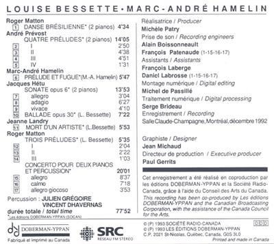 Louise Bessette, Marc-André Hamelin