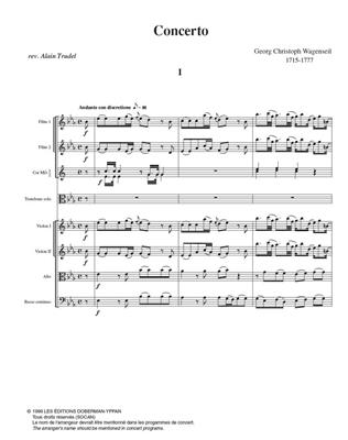 Georg Christoph Wagenseil: Concerto for trombone: Orchester mit Solo