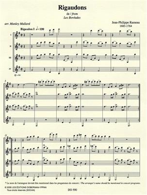 Jean-Philippe Rameau: Rigaudons Venez punir...: Gitarre Trio / Quartett