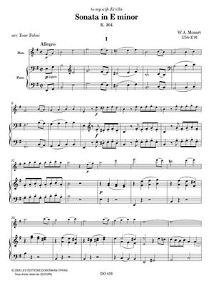 Wolfgang Amadeus Mozart: Sonata in E minor: Flöte mit Begleitung