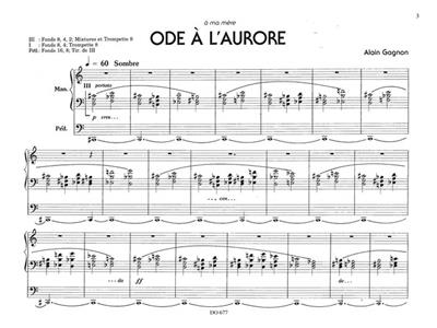 Alain Gagnon: Ode à l'aurore: Orgel