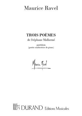 Maurice Ravel: 3 Poemes De Mallarme Conducteur: Gesang mit sonstiger Begleitung