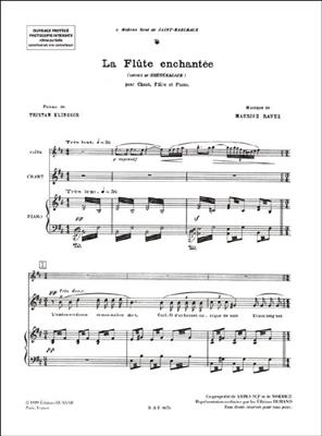 Maurice Ravel: La Flûte Enchantée: Gesang mit sonstiger Begleitung