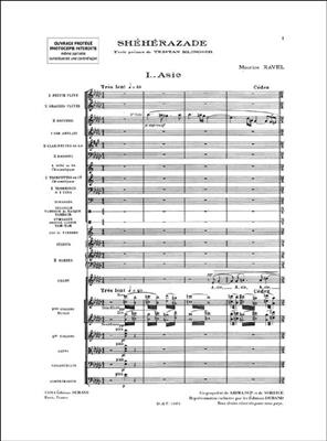 Maurice Ravel: Shéhérazade: Gesang mit sonstiger Begleitung