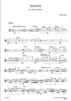 Lidia Di Migno: Images, for Viola and Harp: Viola mit Begleitung